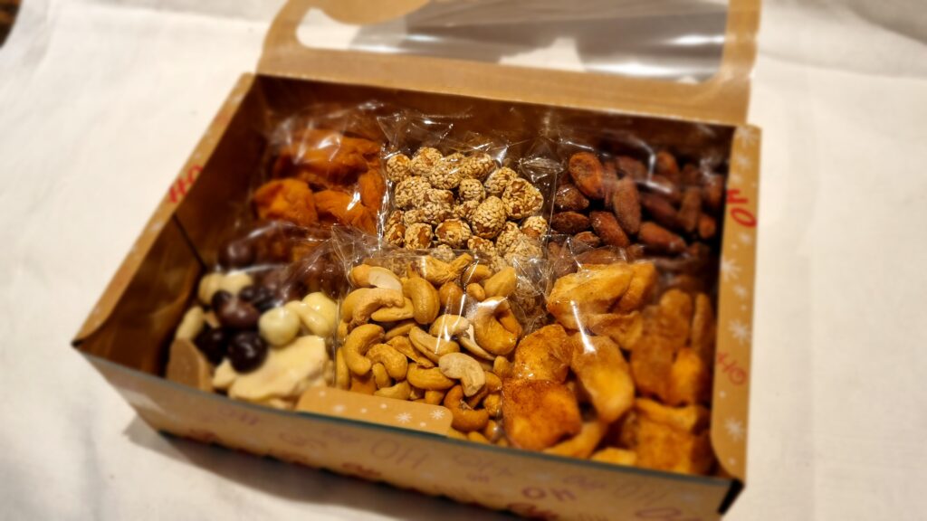 coffret cadeau de fruits secs et noix Olinoix