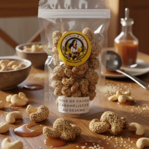 Noix de cajou caramélisées au sésame