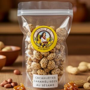 Cacahuètes caramélisées au sésame