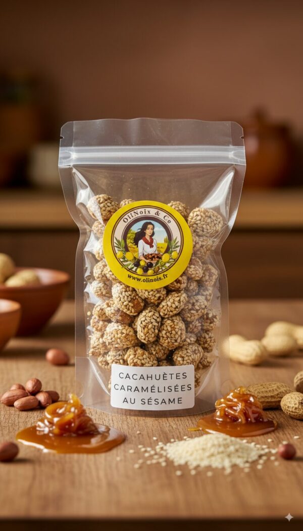 Cacahuètes caramélisées au sésame