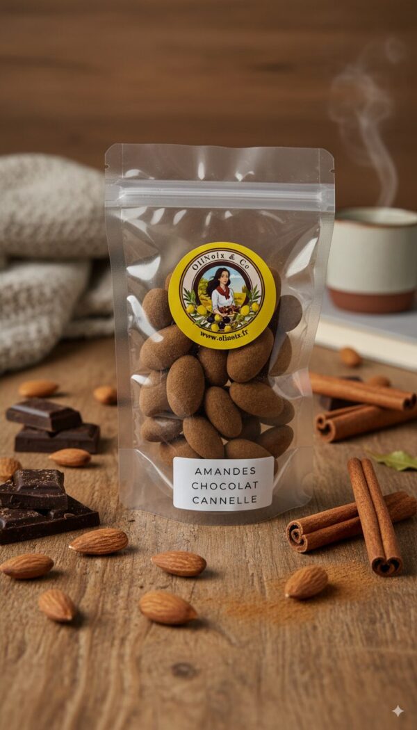 Amandes aux chocolat et à la cannelle
