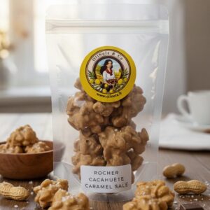 Rochers de cacahuètes au chocolat, caramel et sel de mer